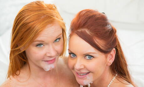 Shapely women Janet Mason and Alex Tanner in amazing 3some action 